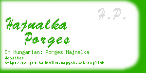 hajnalka porges business card